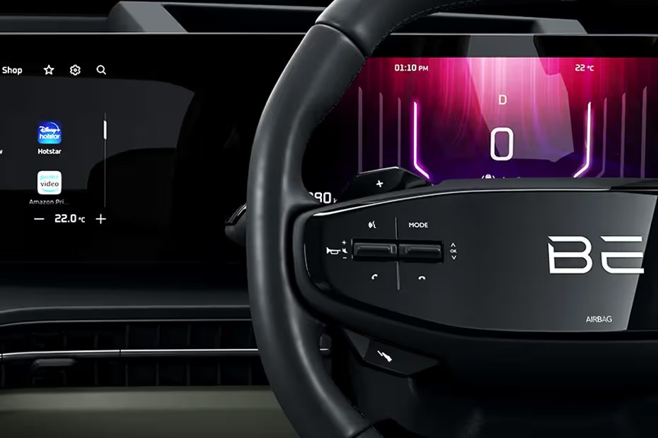 interior mahindra be 6e steering